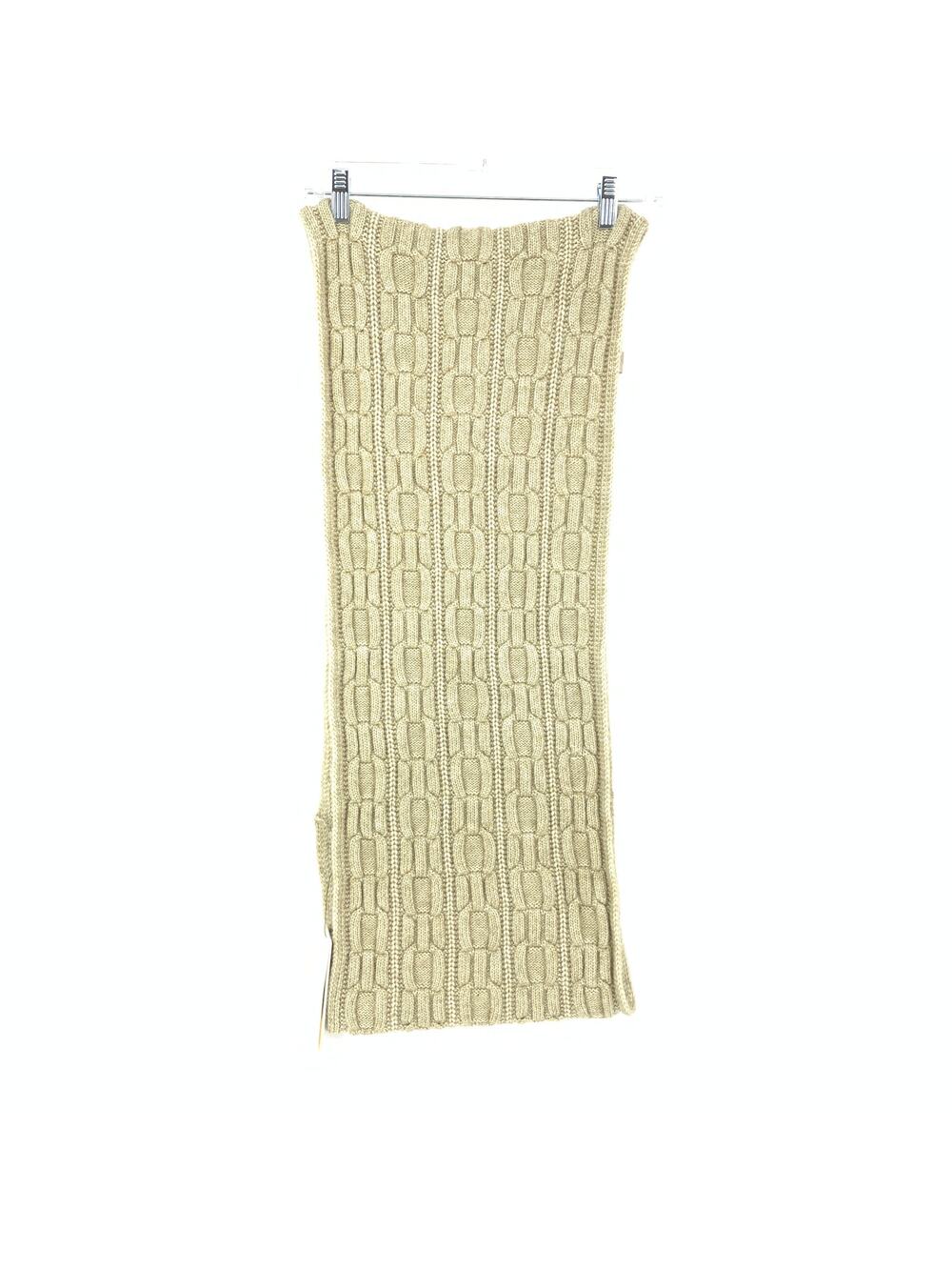 Calvin Klein Women's Infinity Loop Scarf Cable Knit Almond Beige NEW
